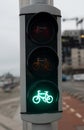 Green color at the traffic lights Royalty Free Stock Photo