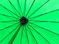 Green color umbrella Royalty Free Stock Photo