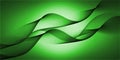 Green color wavy , lighted and glossy effect computer generated background image for wallpaper design