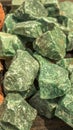 Green Colored Blocks of Serpentine Mineral