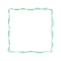 Green colored frame with abstract vector waves lines on white background Royalty Free Stock Photo