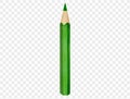 Green colored pencil in watercolor hand-painted style for art students. Vector Royalty Free Stock Photo