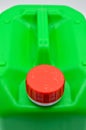 Green colored plastic detergent bottle. Cosmetic, container. Bottles, dirty. Royalty Free Stock Photo