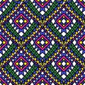 Green colored summer ethnic seamless pattern