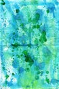Green colorful grunge background and colorful splashes. Abstrac