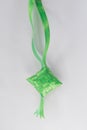 Beutiful green colors ribbon of ketupat raya