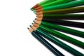 Green Colour Pencils Royalty Free Stock Photo