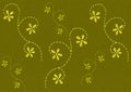 Green Coloured Flower Pattern