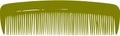 Green Comb clean plain vector illustration