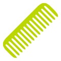 Green comb icon, flat style Royalty Free Stock Photo
