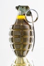 Green combat pineapple grenade Royalty Free Stock Photo