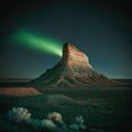 Green Comet flying over Utah badlands