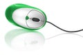Green computer mouse Royalty Free Stock Photo