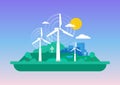 Green concept - wind energy Royalty Free Stock Photo