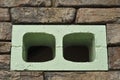 Green concrete block