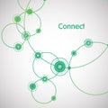 Green `Connection` illustration, vector