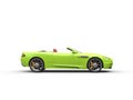 Green convertible sports car - studio shot - side view Royalty Free Stock Photo