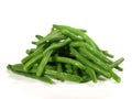 Green Cooked Beans on white Background - Isolated