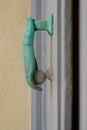 Green copper door knocker Royalty Free Stock Photo