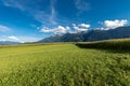 Austrian Alps - Corn Fields and Meadows Royalty Free Stock Photo