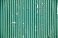 Green corrugated iron fencing