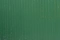 A green corrugated iron metal, Zinc wall, background