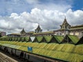 Roof of Yangon Central Railway Station in Myanmar Royalty Free Stock Photo