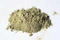 Green cosmetic clay powder Royalty Free Stock Photo