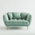 Green Couch With Pillows