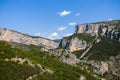 The green countryside with its forests in the Gorges du Verdon in Europe, France, Provence Alpes Cote dAzur, in the Var, in the Royalty Free Stock Photo