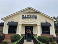 Zaxbys restaurant exterior entrance holiday decor