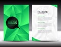 Green Cover Annual report design vector illustration