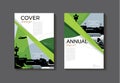 Green cover book design book modern cover abstract Brochure cove