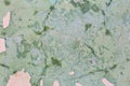 Green cracked concrete vintage old wall background Royalty Free Stock Photo