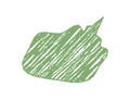 Green Crayon Hand Drawn Speech Bubble Sketch Royalty Free Stock Photo