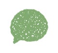 Green Crayon Scribble Speech Bubble Royalty Free Stock Photo