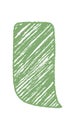 Green Crayon Sketch Diagonal Speech Bubble Royalty Free Stock Photo