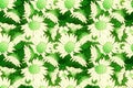 Green and cream floral pattern