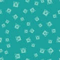 Green Creating robot icon isolated seamless pattern on green background. Artificial intelligence, machine learning Royalty Free Stock Photo