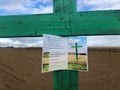 Green cross as farmers protest against German environment regulations