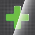 Green cross clean icon Royalty Free Stock Photo