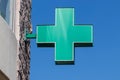 Green Cross sign. The green cross symbol for marijuana. A number of states have legalized pot for recreational use