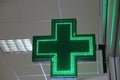 green cross symbol for a pharmacy Royalty Free Stock Photo