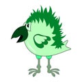 crow character cartoon vector green