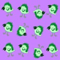 pattern crow green vector