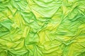 green crumpled paper with soft folds Royalty Free Stock Photo