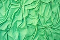 green crumpled paper with soft folds Royalty Free Stock Photo