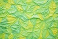 green crumpled paper with soft folds Royalty Free Stock Photo