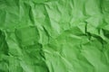 Green crumpled paper texture background. Royalty Free Stock Photo