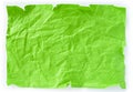 Green crumpled piece of paper